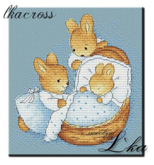 Схема для вышивки крестом Littlt Bunny